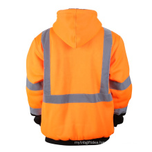 Customized Logo Puffer Workwear Fleece Sweater Safety Hoodie